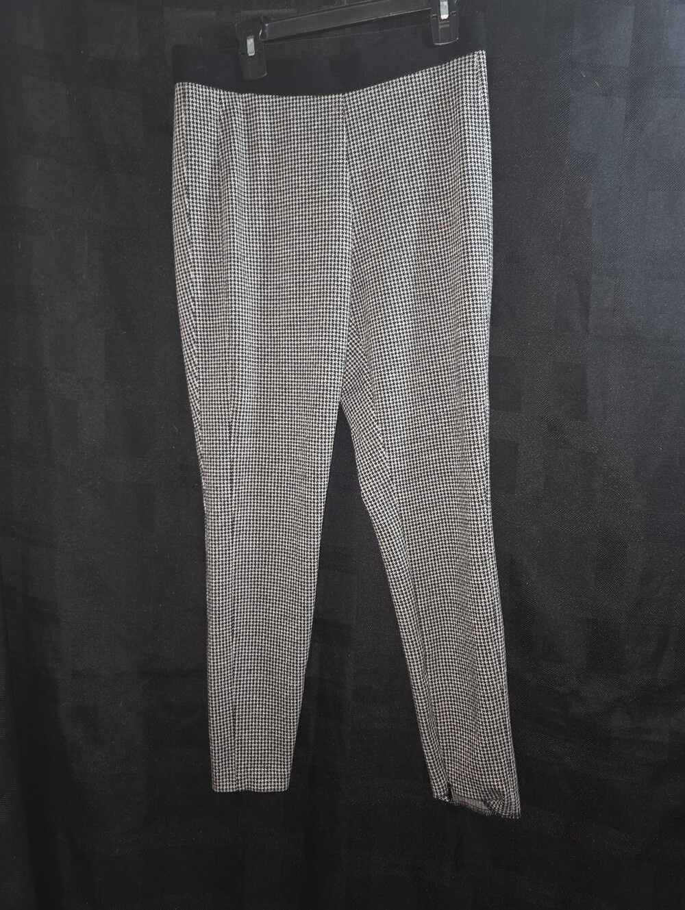 Talbots Black and White Houndstooth Ponte Pants Soho Ankle Pant 6P